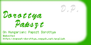 dorottya papszt business card